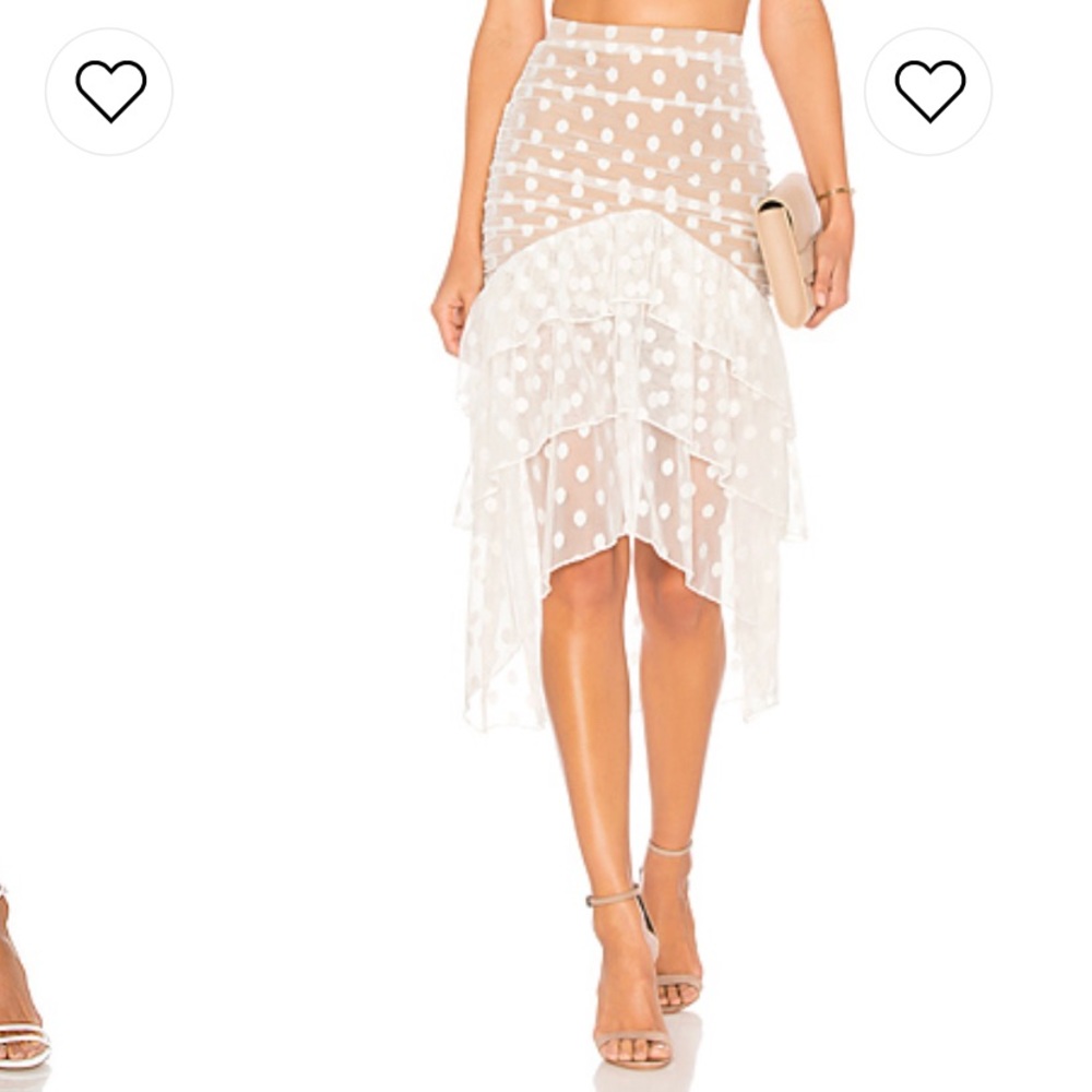 REVOLVE MAJORELLE WHITE SKIRT